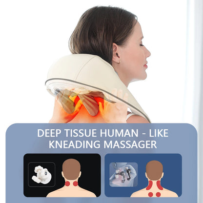 Wireless neck and shoulder massager