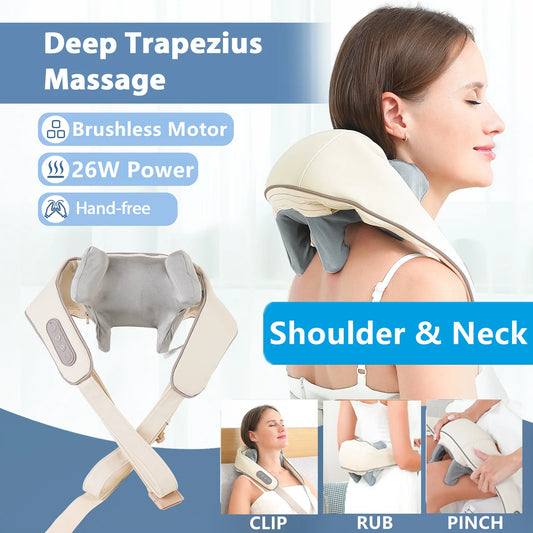 Wireless neck and shoulder massager